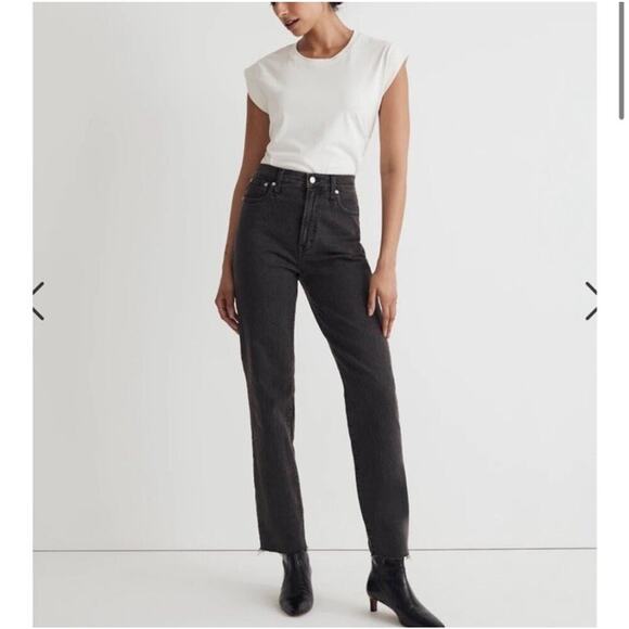 Madewell The Perfect Vintage Straight Jeans in Lunar Wash Raw Hem Size‎ 26 - Picture 1 of 11